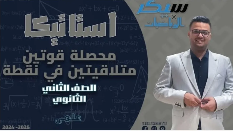 محصلة قوتين متلاقيتين في نقطة