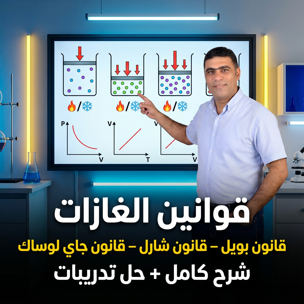 13 (شرح و حل) الحصة الثالثة عشر (قوانين الغازات) - 2ث