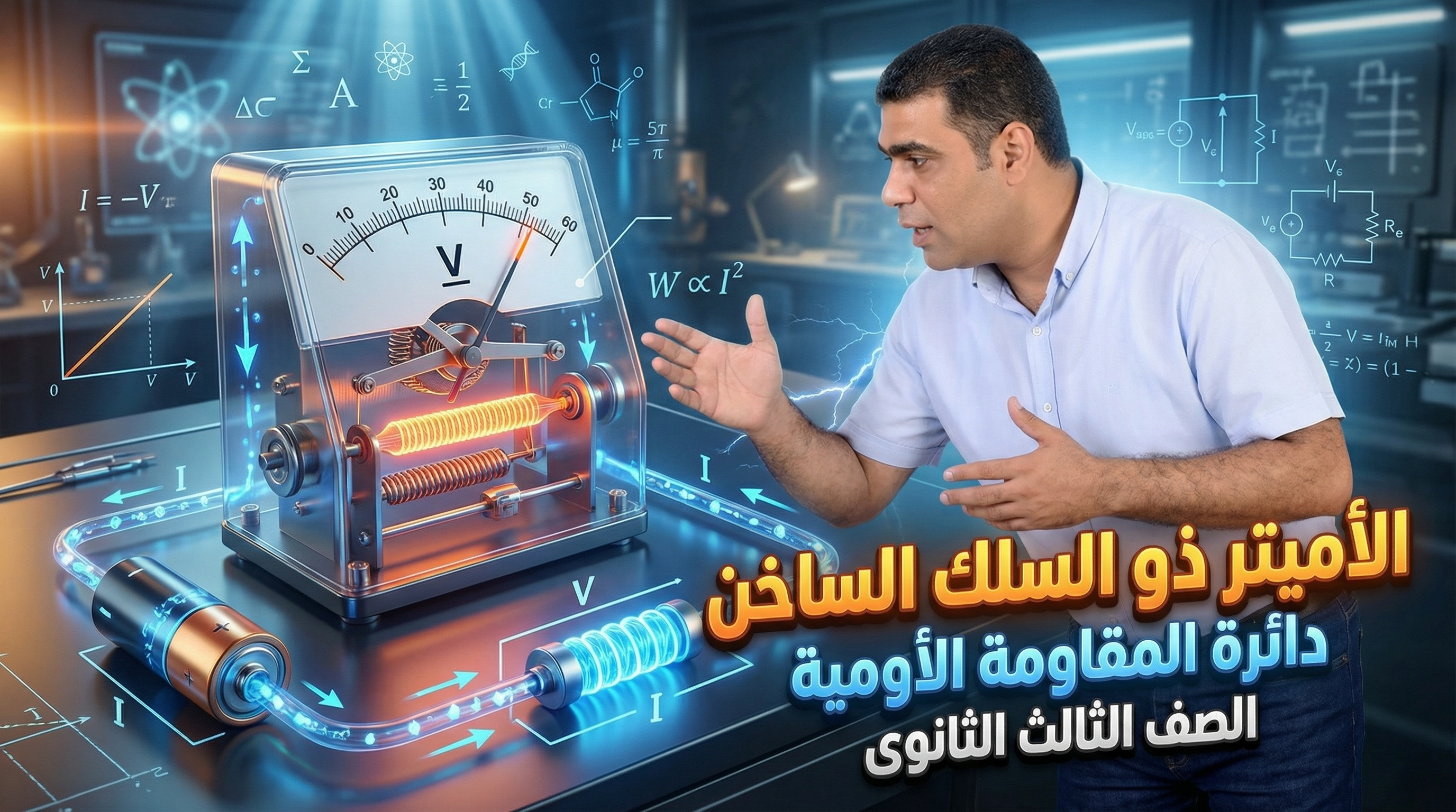 شرح الأميتر الحرارى و دائرة المقاومة الاومية