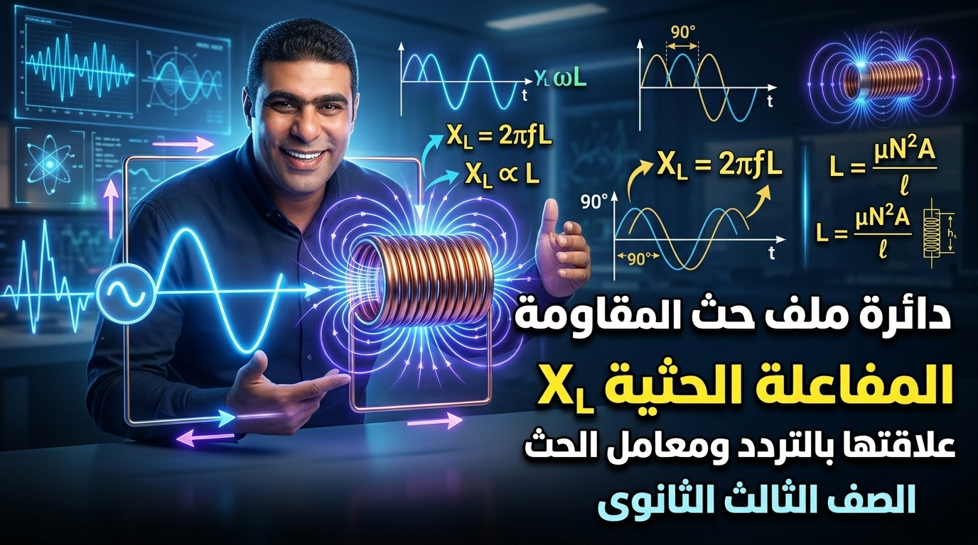 دائرة تيار متردد (ملف حث عديم مقاومة أومية)